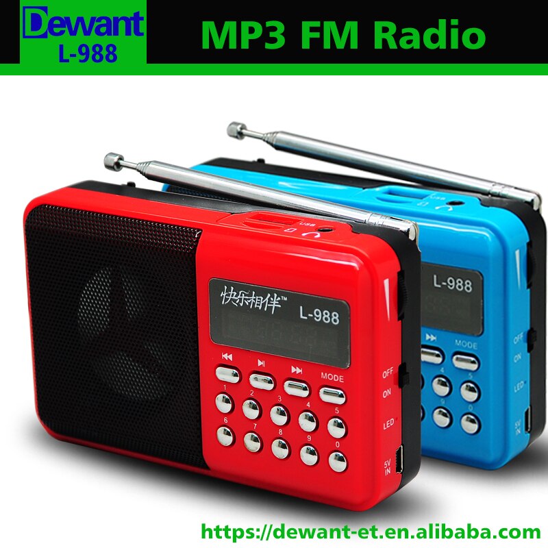 10pcs L-988  ޴ ̴  Ƽ Ŀ ڵ ĵ digiginal FM  MP3   ÷̾